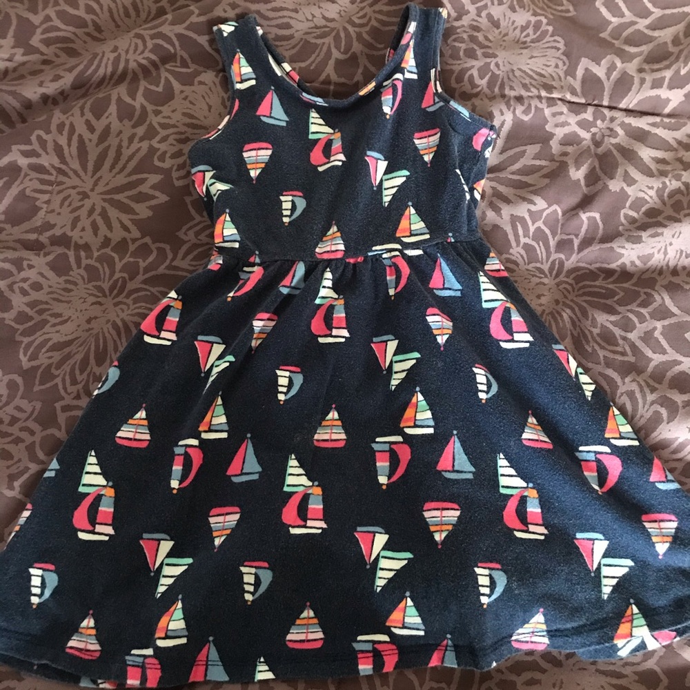 Size 4 Blue Dress w Sailboats